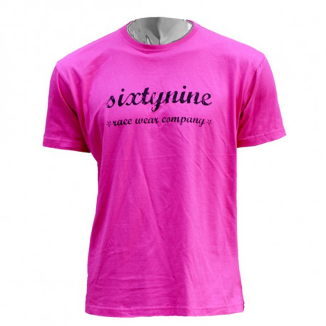 T-Shirt RETRO magenta - schwarz