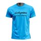 t-shirt RETRO turquoise - black